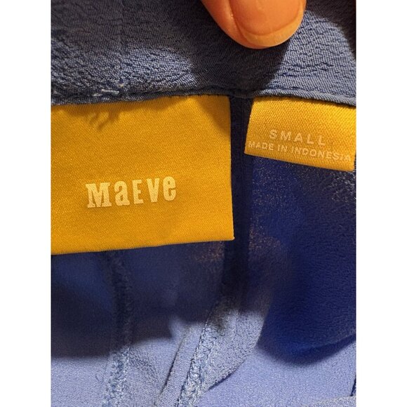 Anthropologie MAEVE Liban Shawl Sleeveless Dress Blue Small - Picture 5 of 9